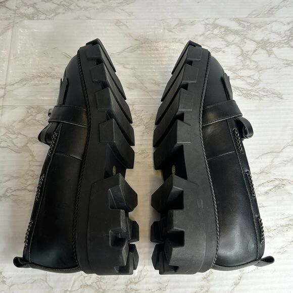 Kelsi Dagger Burke Black Lug Sole Loafer shoes size 8.5 - Picture 8 of 11